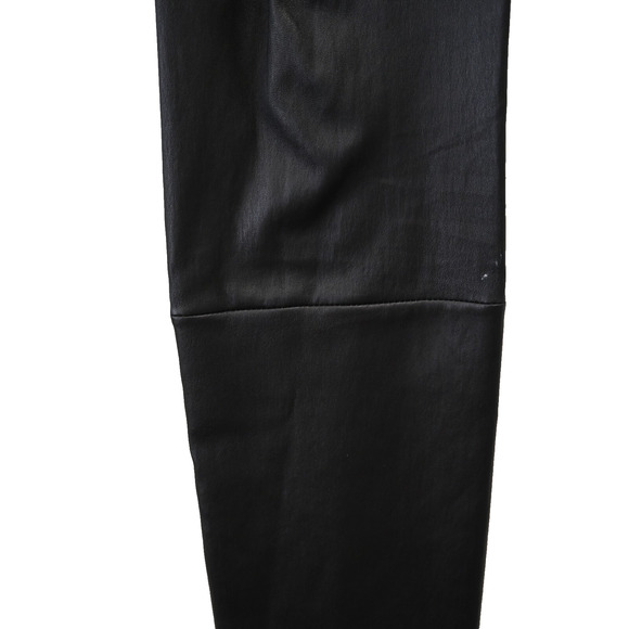 The Row Leather Leggings Medium Black Ankle Zip Straight Leg Pull On Pants - Picture 5 of 13